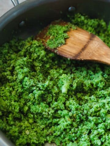 cooked broccoli rice