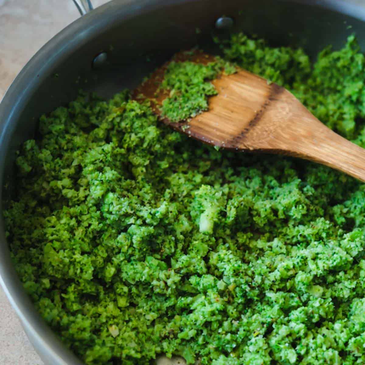 cooked broccoli rice