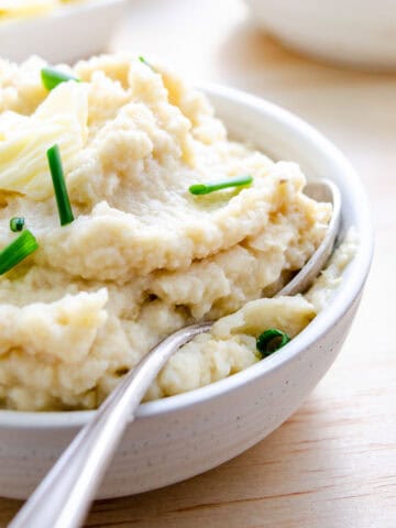 cauliflower puree with chives