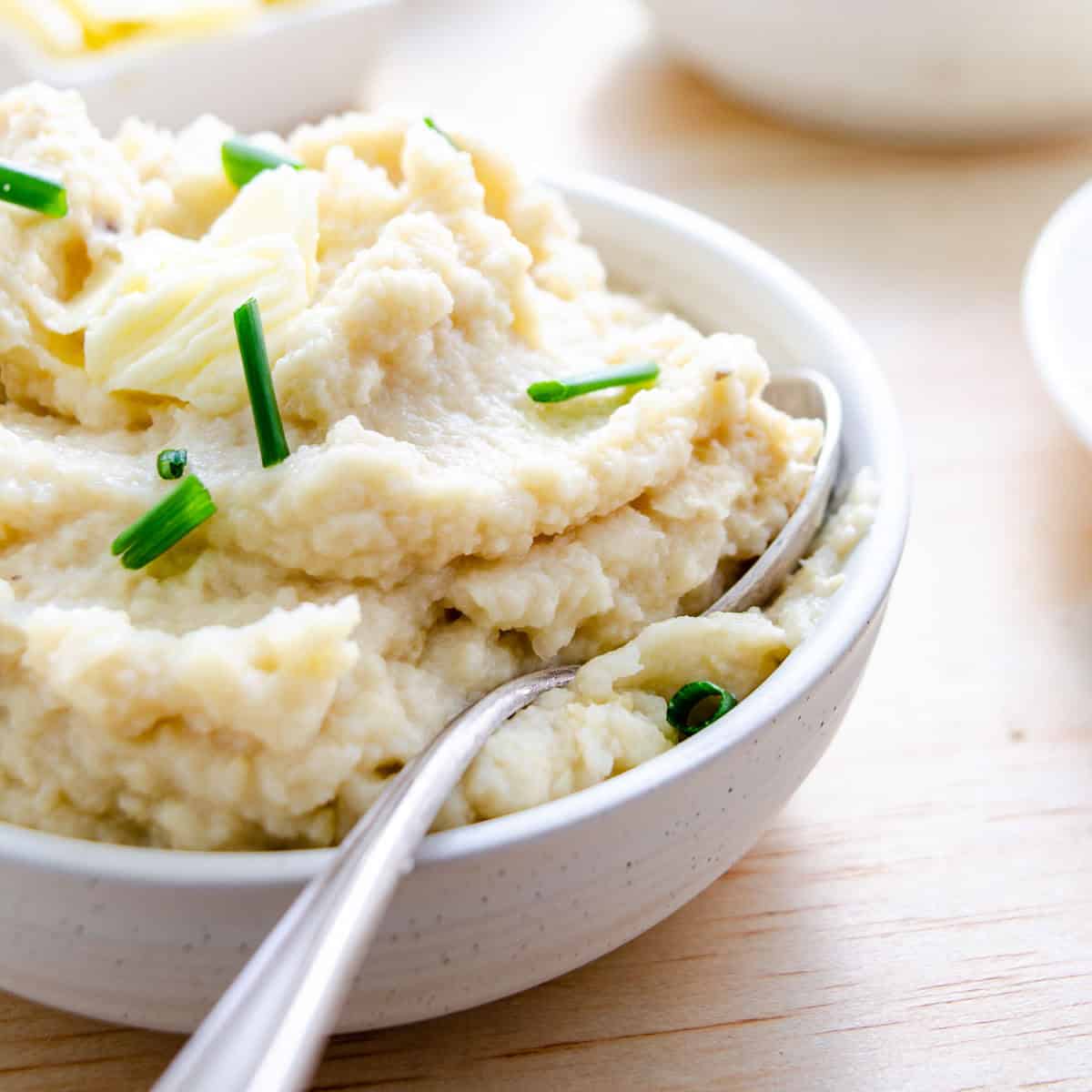 cauliflower puree with chives