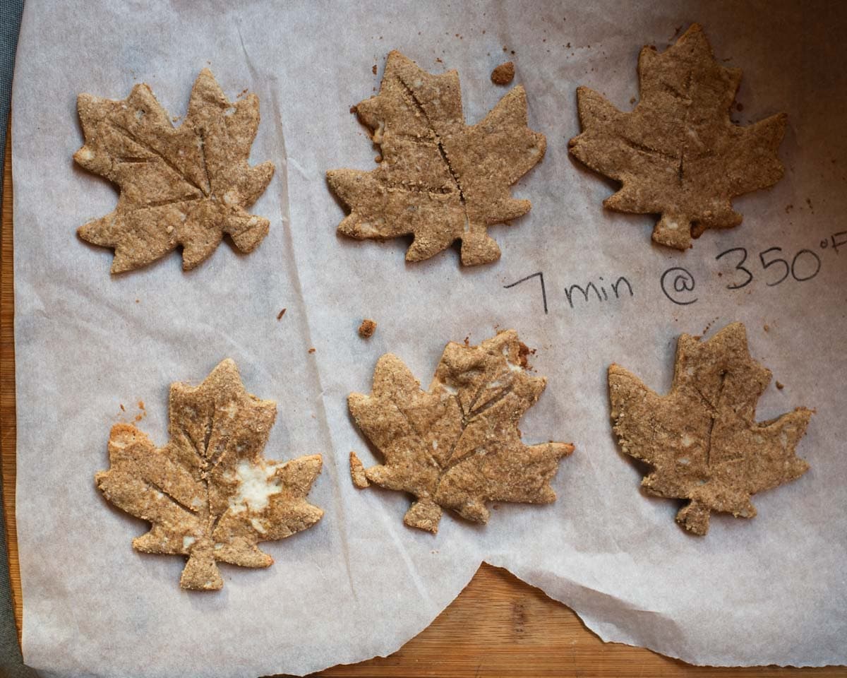 maple cookies baked for 7 minutes