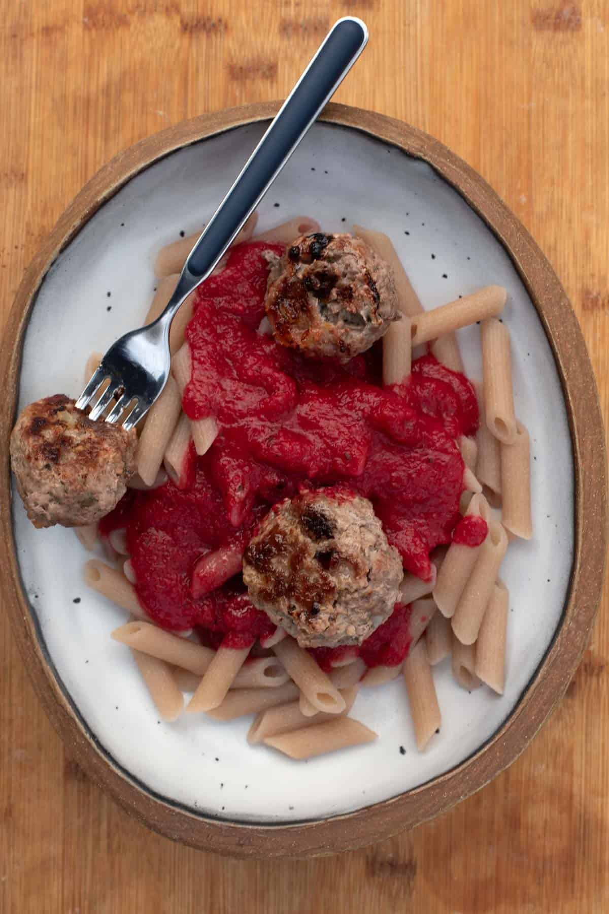 pork and beef aip meatballs baked