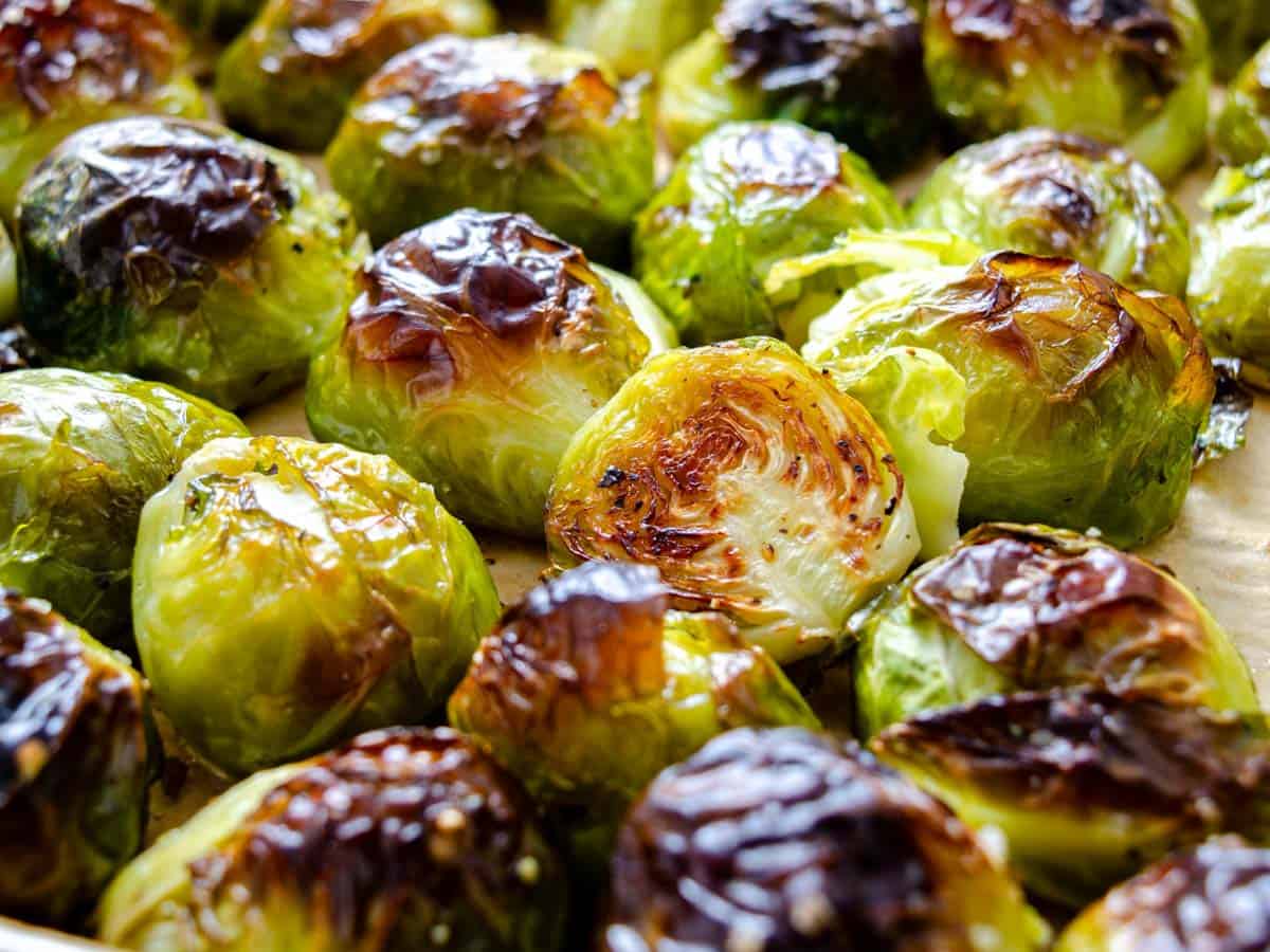 Roasted Brussels sprouts with honey and balsamic
