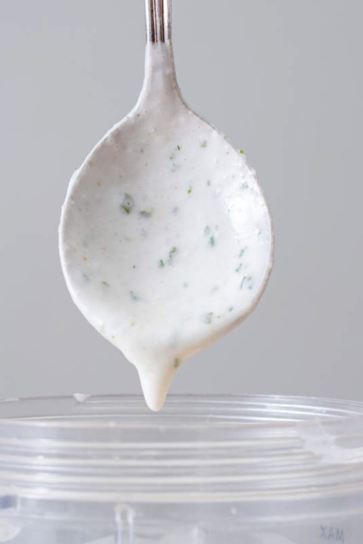 Dairy Free Ranch Dip on spoon