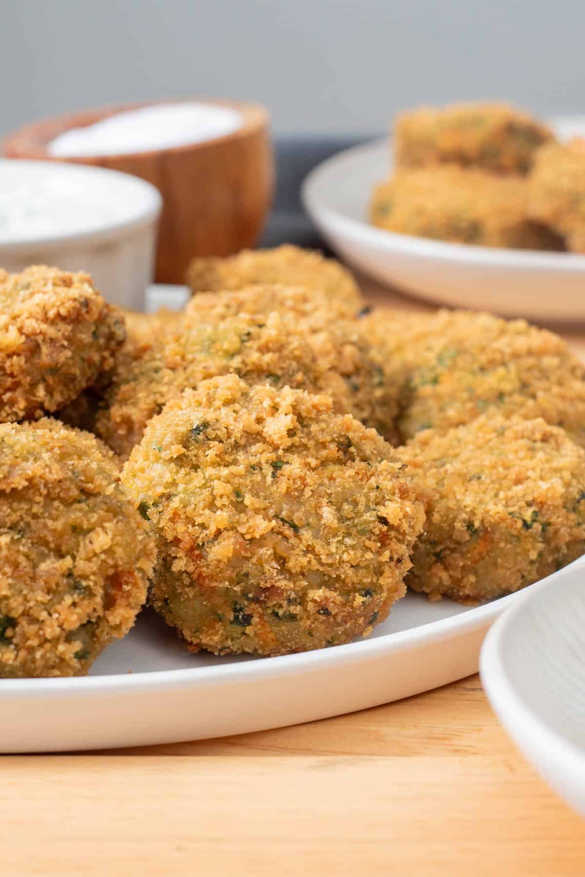 crispy golden AIP chicken nuggets on plate