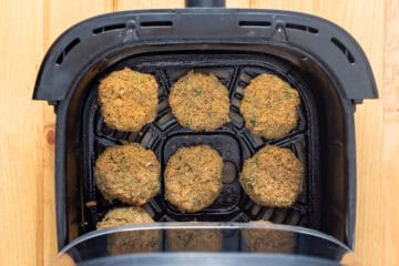 chicken nuggets cooking in air fryer