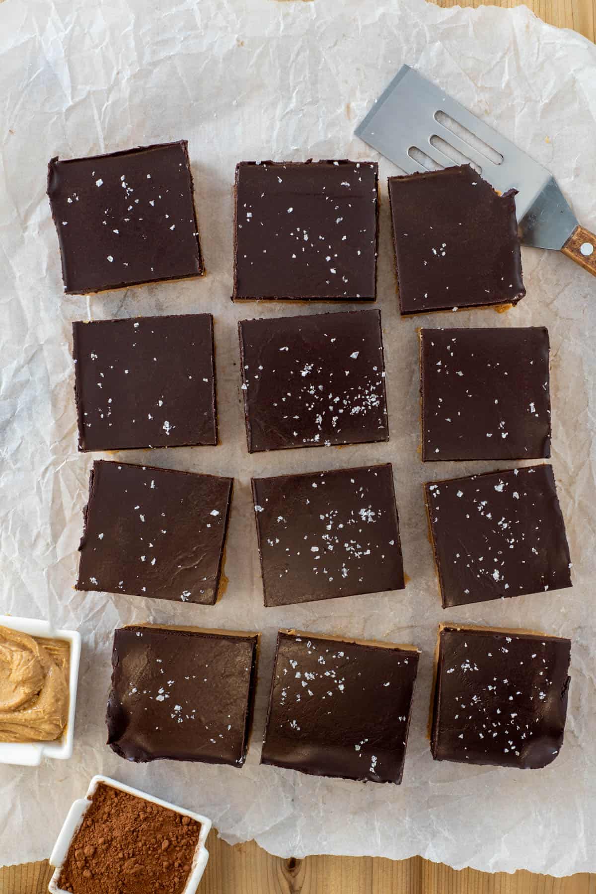 AIP tigernut butter bars cut into squares